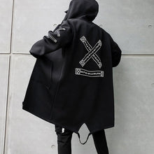 Load image into Gallery viewer, “X” Windbreaker Jacket - Black Crown Fashion